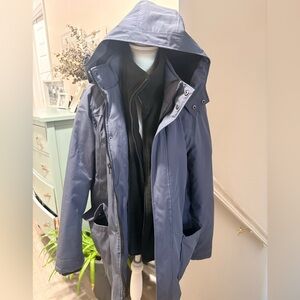 Bass Men's Blue Hooded lined Jacket